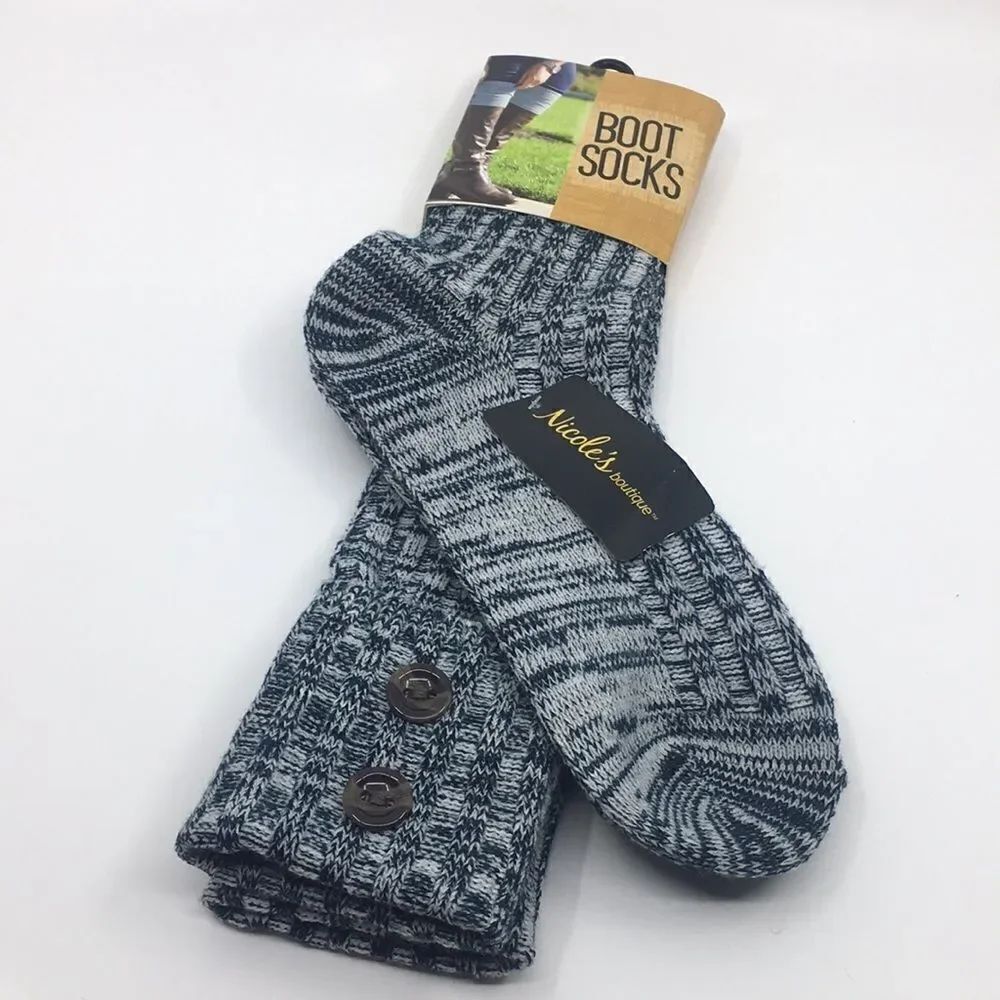 NWT Heathered one size acrylic tall boot socks by Nicole's Boutique